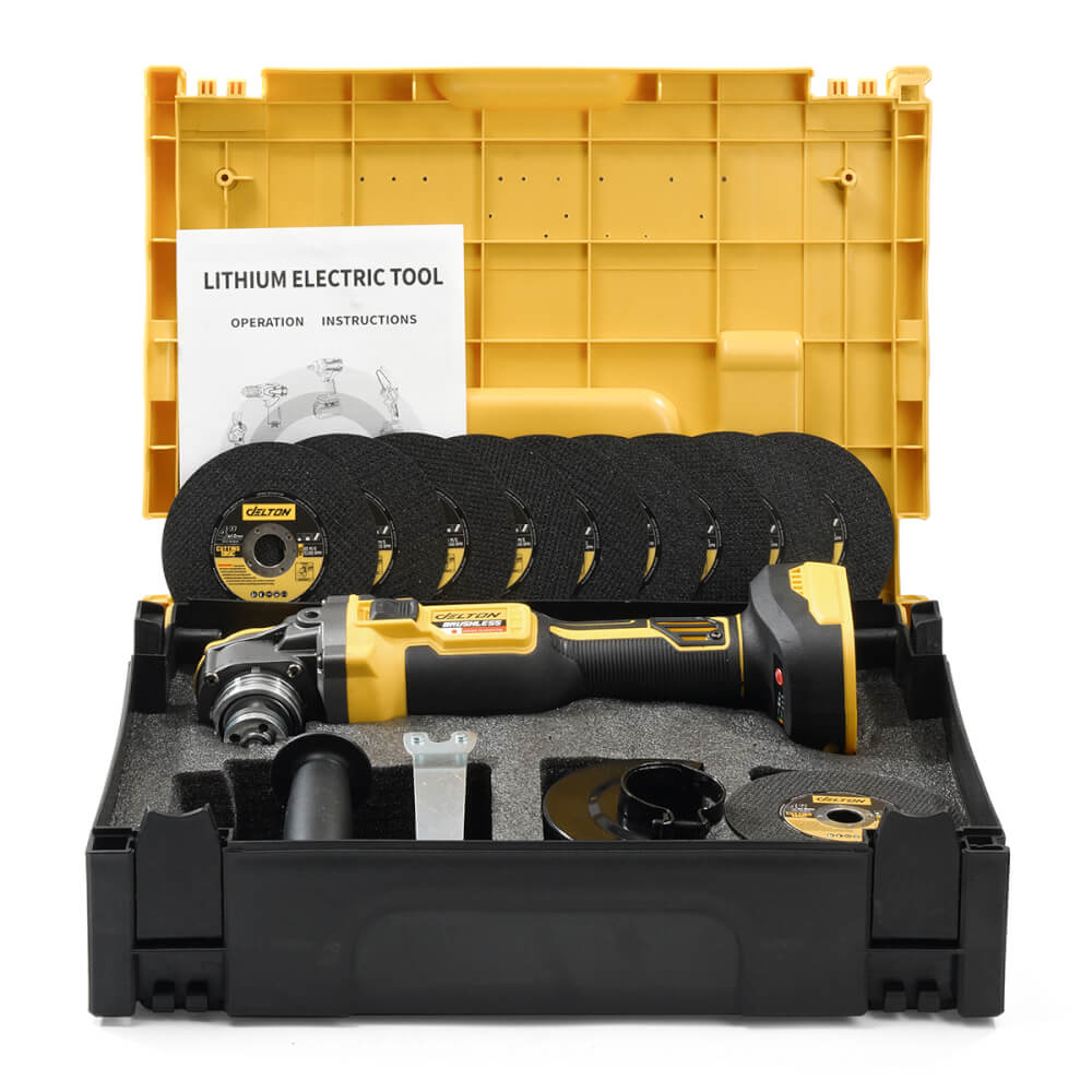 เครื่องเจียรไร้สาย (พร้อมแบตเตอรี่ MK-SERIES) DELTON รุ่น DXR-119 4 นิ้ว 20 โวลต์